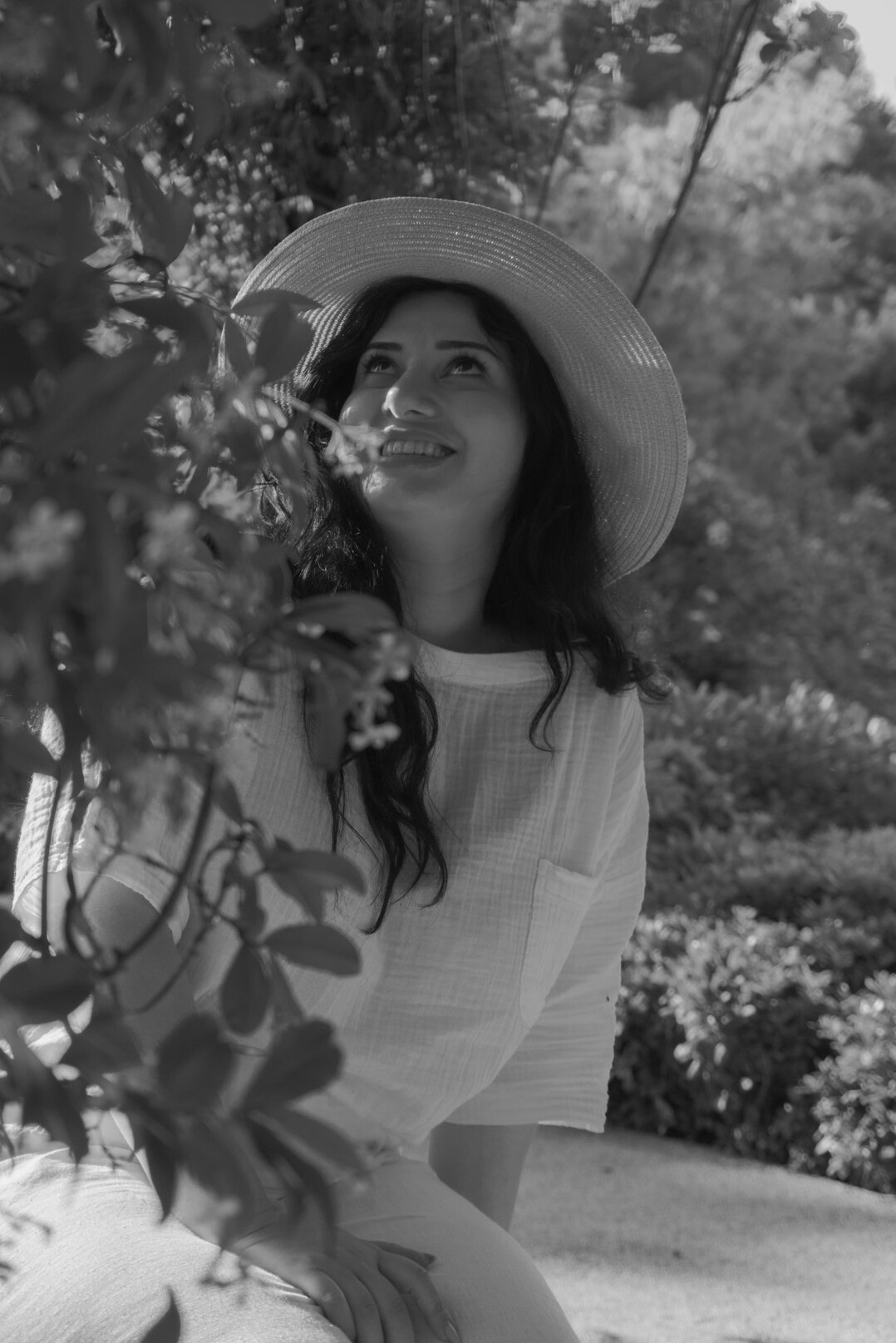Smiling young woman in natural light